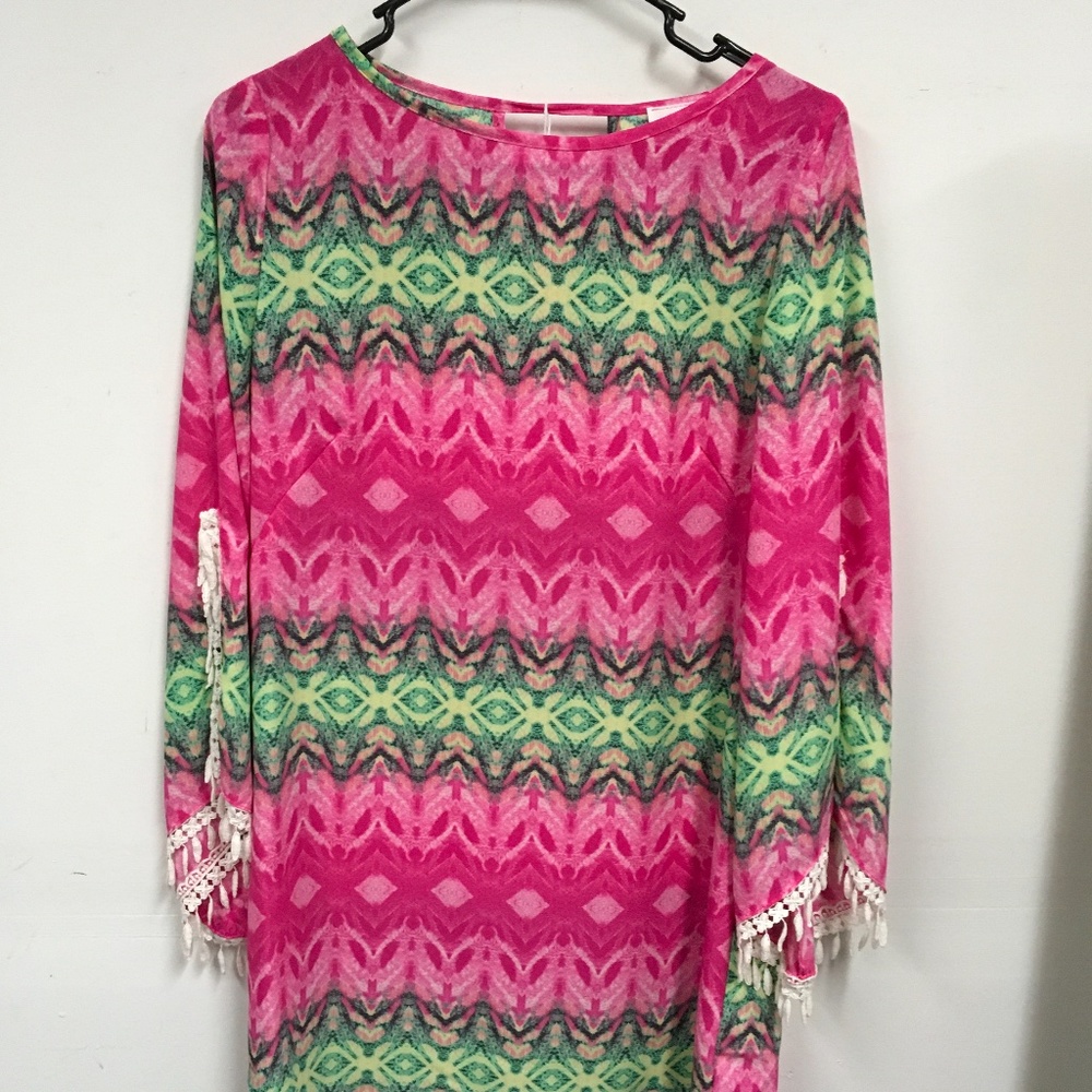 Pink and Green Summer Dress